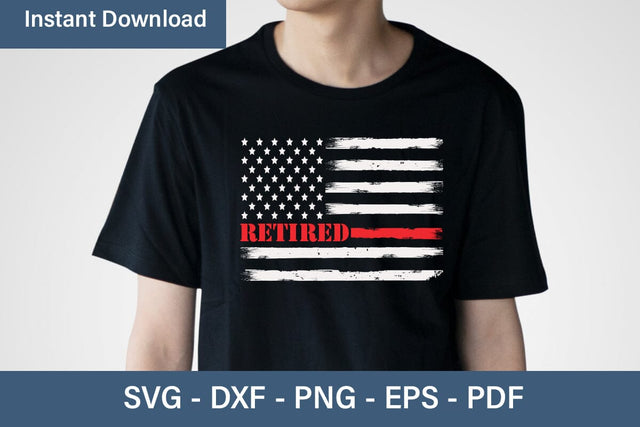 Retired Police Officer Thin Blue Line Flag Retirement SVG PNG Cutting Printable Files SVG Debashish Barman 