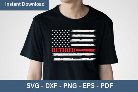 Retired Police Officer Thin Blue Line Flag Retirement SVG PNG Cutting Printable Files SVG Debashish Barman 