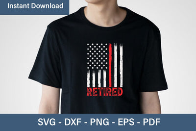 Retired Police Officer Thin Blue Line Flag Retirement SVG PNG Cutting Printable Files SVG Debashish Barman 