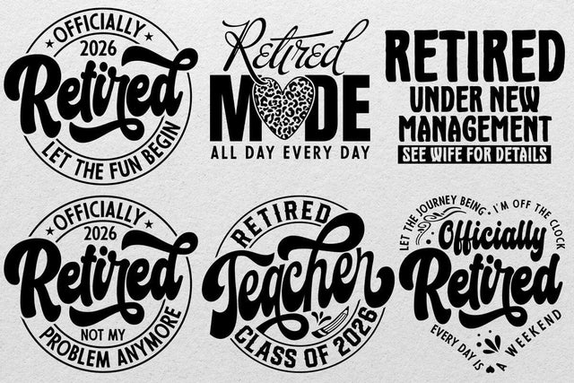 Retired Svg Bundle, Officially Retired Svg, Retirement Svg SVG DesignDestine 