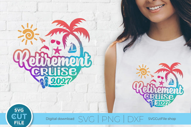 Retirement Cruise svg - 2027 Retirement Trip svg vacation or Holiday Design SVG SVG Cut File 