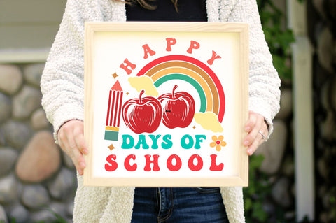 Retro 100 Days of School SVG Bundle SVG Regulrcrative 