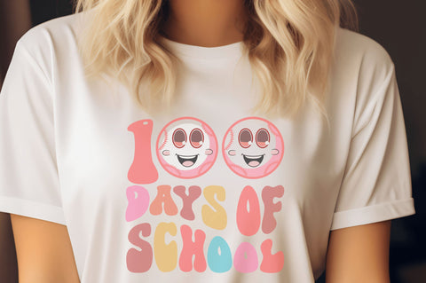 Retro 100 Days of School SVG Bundle SVG Regulrcrative 