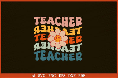 Retro 100 Days Of School Teacher Funny School SVG PNG Craft Cut File SVG SVG Print File 