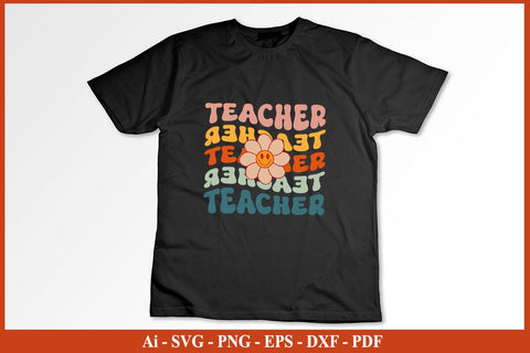 Retro 100 Days Of School Teacher Funny School SVG PNG Craft Cut File SVG SVG Print File 