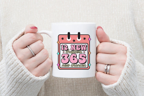Retro 12 New Chapters 365 New Chances PNG Sublimation CraftLabSVG 