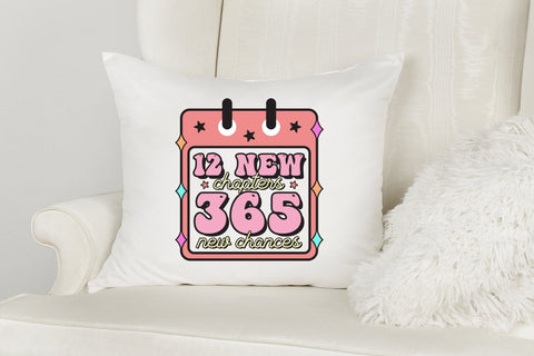 Retro 12 New Chapters 365 New Chances PNG Sublimation CraftLabSVG 