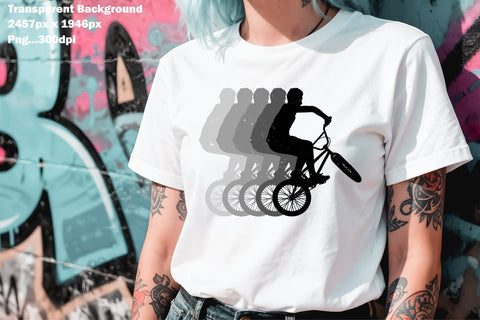 Retro 1980s Bmx Bike Rider Sublimation Karma Genie Graphics 