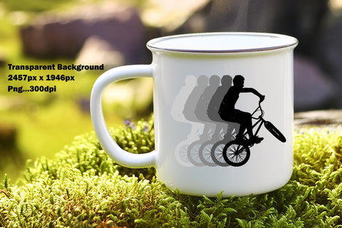 Retro 1980s Bmx Bike Rider Sublimation Karma Genie Graphics 