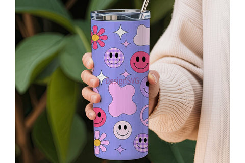 Retro 20oz Tumbler Wrap Sublimation DesignSVG 