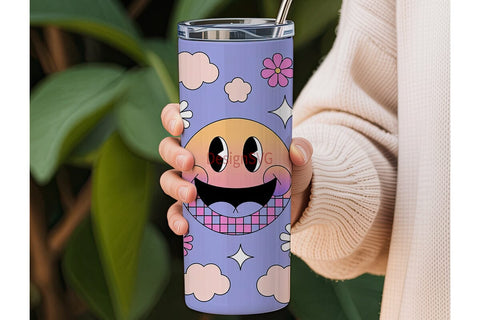 Retro 20oz Tumbler Wrap Sublimation DesignSVG 