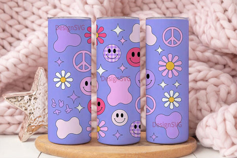 Retro 20oz Tumbler Wrap Sublimation DesignSVG 
