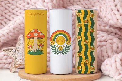 Retro 20oz Tumbler Wrap Sublimation DesignSVG 