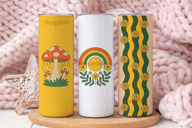 Retro 20oz Tumbler Wrap Sublimation DesignSVG 