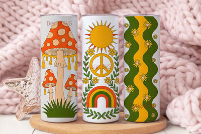 Retro 20oz Tumbler Wrap Sublimation DesignSVG 