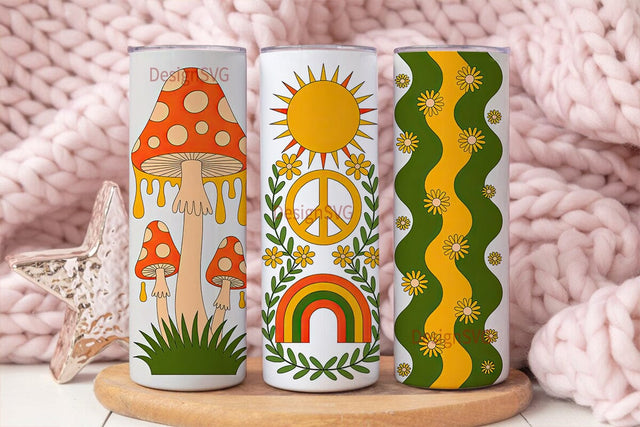 Retro 20oz Tumbler Wrap Sublimation DesignSVG 