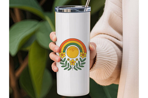 Retro 20oz Tumbler Wrap Sublimation DesignSVG 