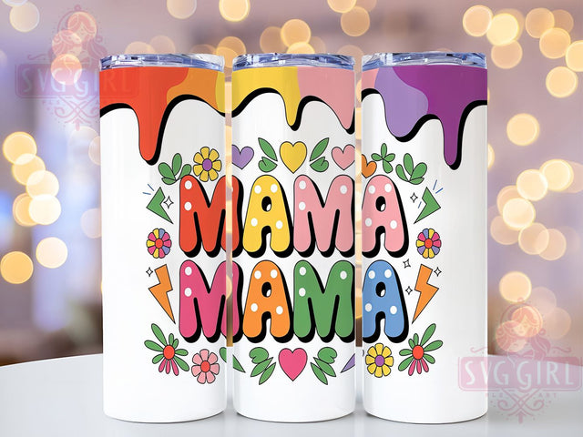 Retro 70s Mama Mom Life 20oz Tumbler, Mama Tumbler, Vintage Tumbler, Mom Life Tumbler, 70s Mama Tumbler, 20oz Sublimation Wrap, Retro Mom TumblerMothers Day Sublimation SvggirlplusArt 