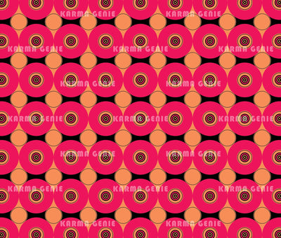 Retro 70s Mid Century Pink And Orange Circles Background Pattern Digital Paper Digital Pattern Karma Genie Graphics 