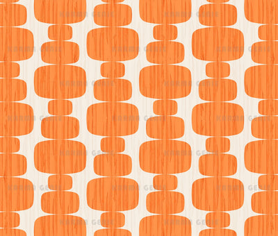 Retro 70s Stacked Orange Rectangle Shapes With Wood Texture Digital Paper Digital Pattern Karma Genie Graphics 