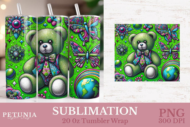 Retro 80s | 20oz Skinny Tumbler Wrap Sublimation PNG Design Sublimation Petunia Digital Design 