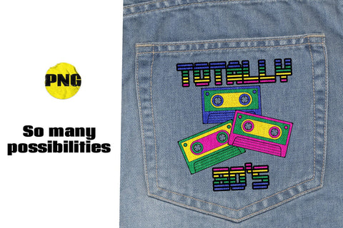 Retro 80's Cassette Tape Rainbow Colors PNG Graphic Sublimation AlexandHer Digital Art 