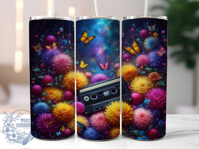 Retro 80s Cassette Tumbler Wrap, Retro Music Wrap, 20oz Tumbler Sublimation, Vintage Audio Design, Neon 80s Sublimation, Mixtape Lover Tumbler, Old School Vibes Wrap Sublimation ToriDesigns 