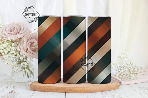 Retro Abstract Stripes 20oz Tumbler Wrap Sublimation sassyprint 