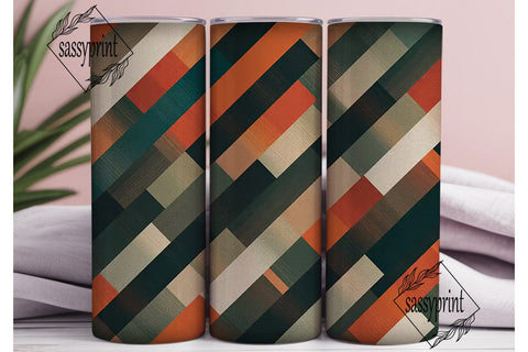 Retro Abstract Stripes 20oz Tumbler Wrap Sublimation sassyprint 