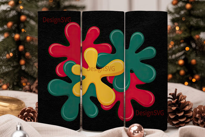 Retro Abstract Tumbler Wrap PNG Sublimation DesignSVG 