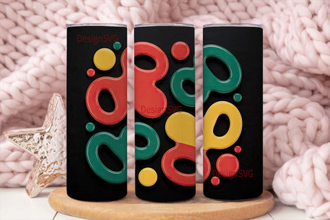 Retro Abstract Tumbler Wrap PNG Sublimation DesignSVG 