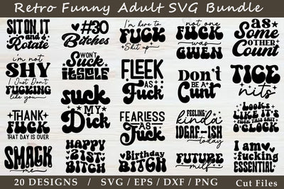 Retro Adult SVG Bundle, Adult SVG Bundle, Adult Design SVG akazaddesign 