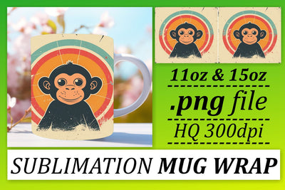 Retro Aesthetic Creature Print Mug Design Sublimation afrosvg 