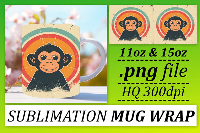 Retro Aesthetic Creature Print Mug Design Sublimation afrosvg 