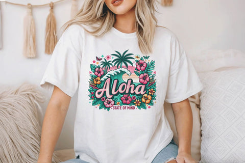 Retro Aloha Sublimation PNG, Tropical Hawaii Clipart Sublimation BijouBay 