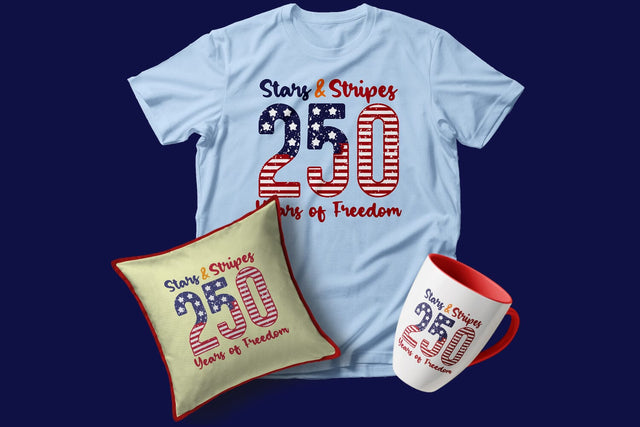 Retro America 250th Anniversary, USA 250th, 4th of July Sublimation SVG zafrans studio 