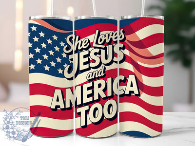 Retro America Faith 20oz Tumbler Wrap, Faith Patriotic Design, Jesus And America, Sublimation Wrap, 20oz Tumbler Design, PNG Tumbler Wrap, Independence Day Sublimation ToriDesigns 