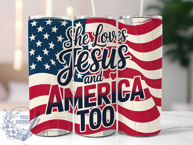 Retro America Faith 20oz Tumbler Wrap, Faith Patriotic Design, Jesus And America, Sublimation Wrap, 20oz Tumbler Design, PNG Tumbler Wrap, Independence Day Sublimation ToriDesigns 