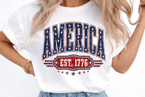 Retro America Patriotic, 4th of July PNG Sublimation designmaster24 