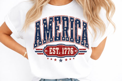 Retro America Patriotic, 4th of July PNG Sublimation designmaster24 