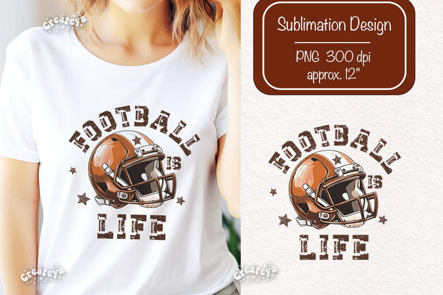 Retro American Football PNG quote sublimation t-shirt design Football helmet Sublimation Createya Design 