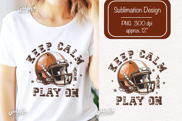 Retro American Football PNG quote sublimation t-shirt design Football helmet Sublimation Createya Design 