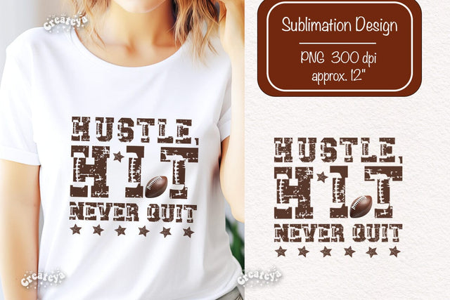 Retro American Football Quote PNG sublimation t-shirt design Sublimation Createya Design 