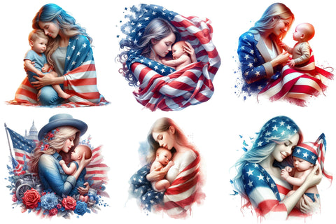 Retro American Mom Sublimation Clipart Sublimation designartist 