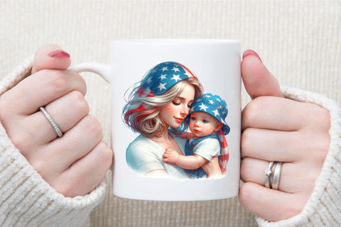 Retro American Mom Sublimation Clipart Sublimation designartist 