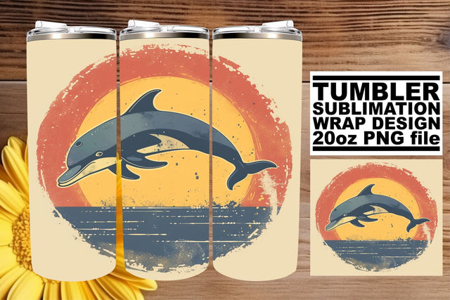 Retro Animal Magic Tumbler Design, Vintage Sublimation Wrap, 20oz, Nostalgic Wildlife Sublimation afrosvg 