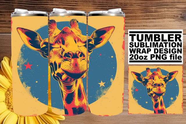 Retro Animal Magic Tumbler Design, Vintage Sublimation Wrap, 20oz, Nostalgic Wildlife Sublimation afrosvg 