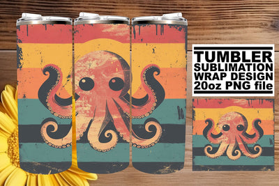 Retro Animal Magic Tumbler Design, Vintage Sublimation Wrap, 20oz, Nostalgic Wildlife Sublimation afrosvg 