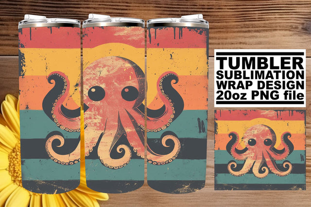 Retro Animal Magic Tumbler Design, Vintage Sublimation Wrap, 20oz, Nostalgic Wildlife Sublimation afrosvg 