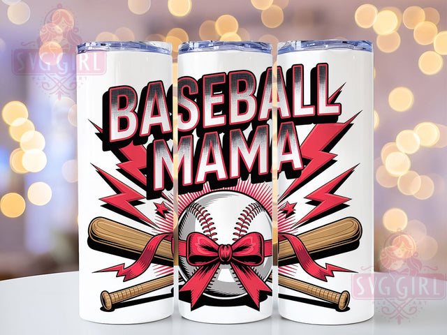 Retro Baseball Mama 20oz Tumbler Wrap, Baseball Mama Design, Sublimation Wrap, 20oz Tumbler Design, PNG Tumbler Wrap, Sports Mom, Vintage Baseball Sublimation SvggirlplusArt 